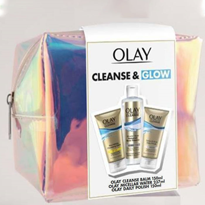 Olay Cleanse & Glow Giftset Cleanser Balm Daily Polish & Micellar Water