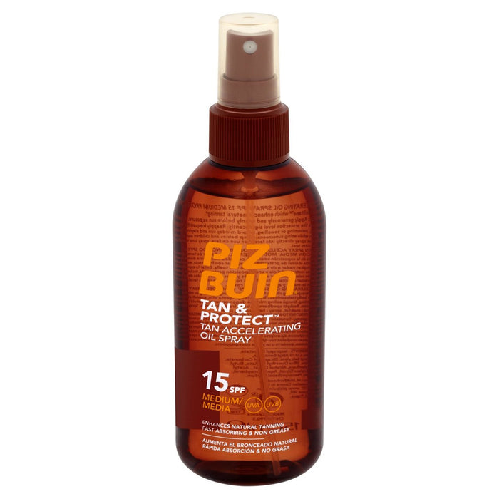 Piz Buin Tan & Protect SPF 15 Sunscreen Spray Tan Accelerating Oil 150ml