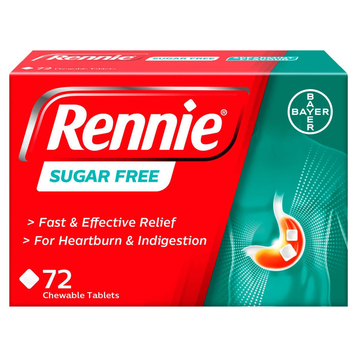 Rennie Sugar Free Tablets 72 per pack