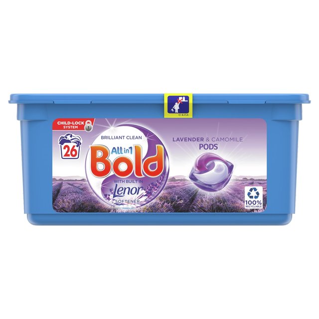 Bold All-in-1 Pods Washing Capsules Lavender & Camomile 26 Washes