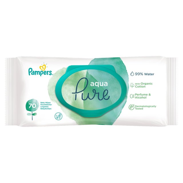 Pampers Aqua Pure Baby Wipes 70 per pack