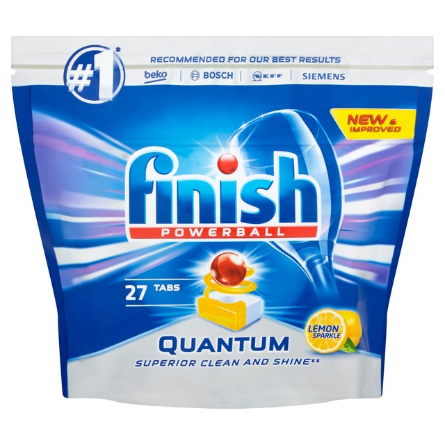Finish Quantum Max Dishwasher Tablets Lemon Scent 27 per pack