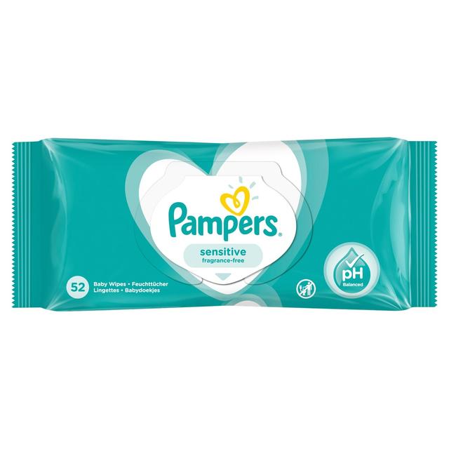 Pampers Sensitive Baby Wipes 52 per pack