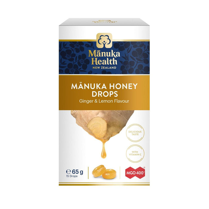 MGO 400+ Manuka Honey Drops with Ginger & Lemon 65g