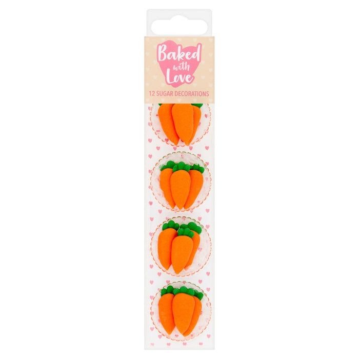 Baked With Love Edible Carrot Decorations 12 per pack