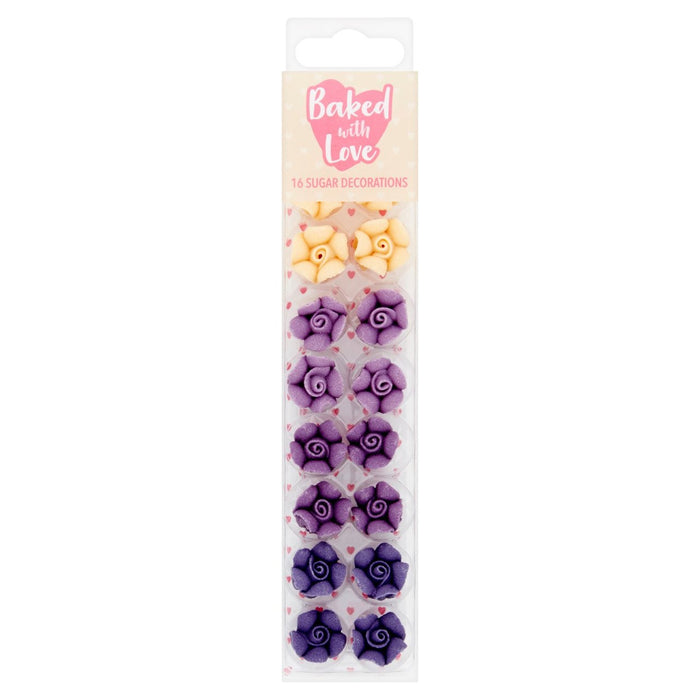 Baked With Love Edible Purple Ombre Decorations 16 per pack