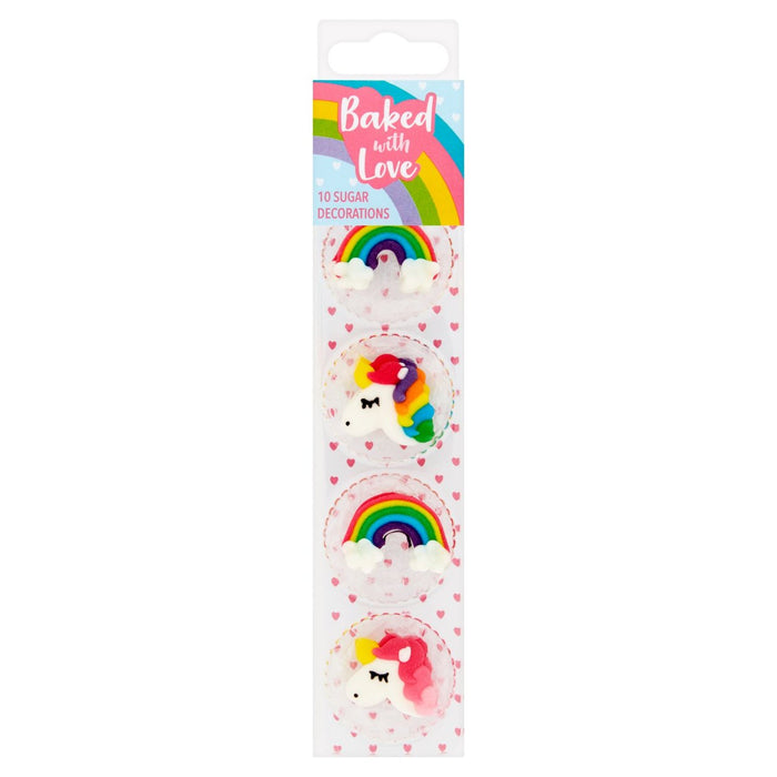 Baked With Love Edible Unicorn Decorations 10 per pack