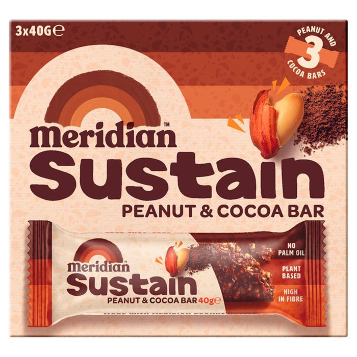 Meridian Peanut & Cocoa Bar Multipack 3 x 40g