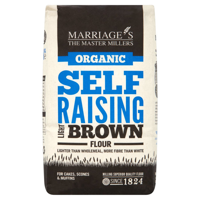 Marriage's Organic Light Brown Self Raising Flour 1kg