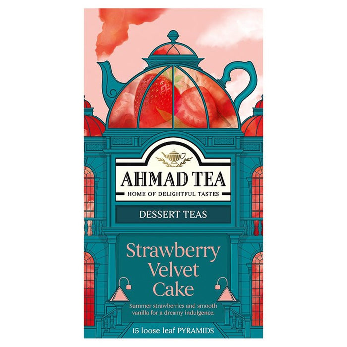 Ahmad Tea Strawberry Velvet Cake Tea Bags 15 per pack
