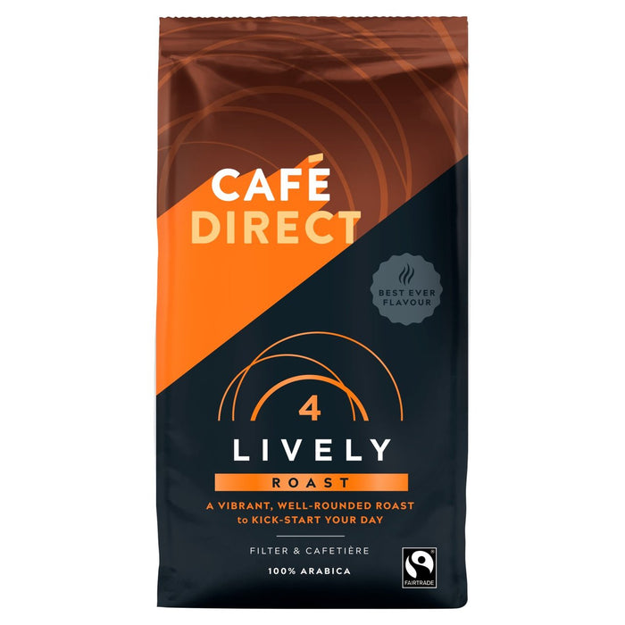 Cafedirect Fairtrade Lively Roast Ground Coffee 227g