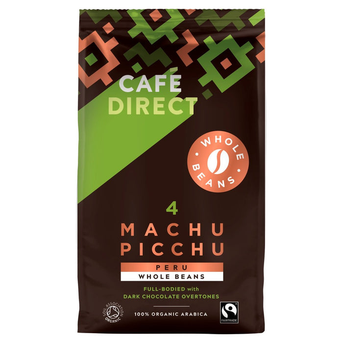 Cafedirect Fairtrade Organic Machu Picchu Peru Coffee Beans 750g