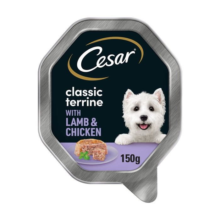 Cesar Classics Terrine Dog Food Tray Lamb & Chicken in Jelly 150g