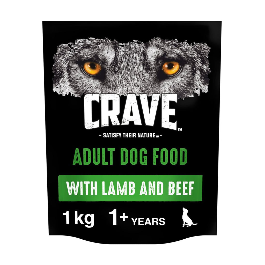 Crave Natural Grain Free Adult Complete Dry Dog Food Lamb Beef