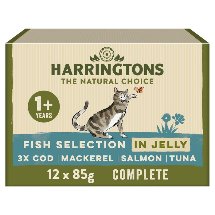 Harringtons Adult Wet Cat Food Fish in Jelly Multipack 12 x 85g