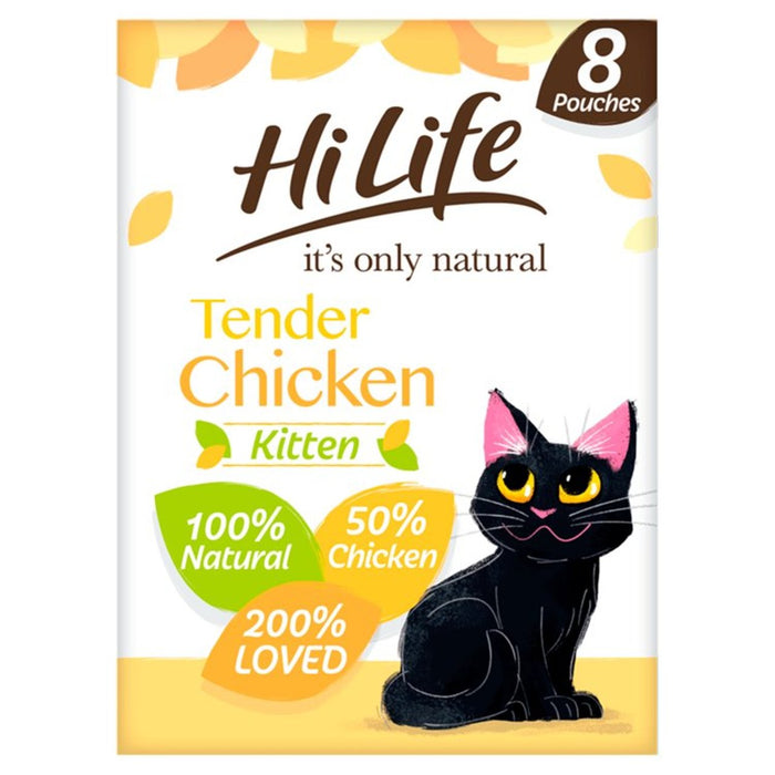 HiLife It's Only Natural Kitten Food Tender Chicken 8 x 70g