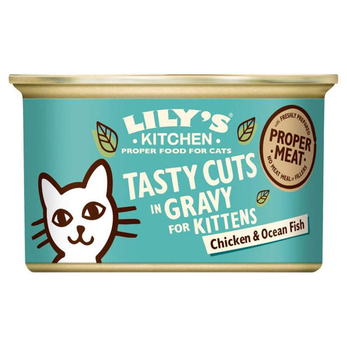 Lily's Kitchen Chicken & Ocean Fish Tasty Cuts in Gravy for Kittens 85g