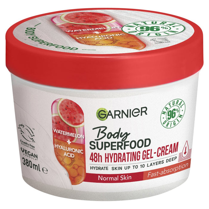 Garnier Body Superfood Body Gel-Cream, With Watermelon & Hyaluronic Acid 380ml