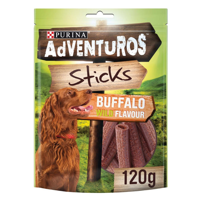 Adventuros Sticks Dog Treat Buffalo Flavour 120g