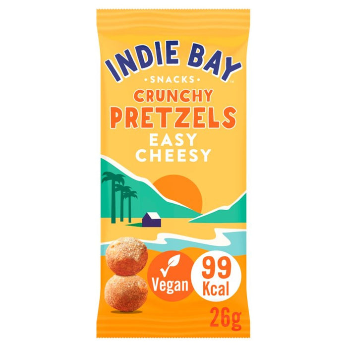 Indie Bay Snacks Spelt Pretzel Bites Easy Cheesy 26g