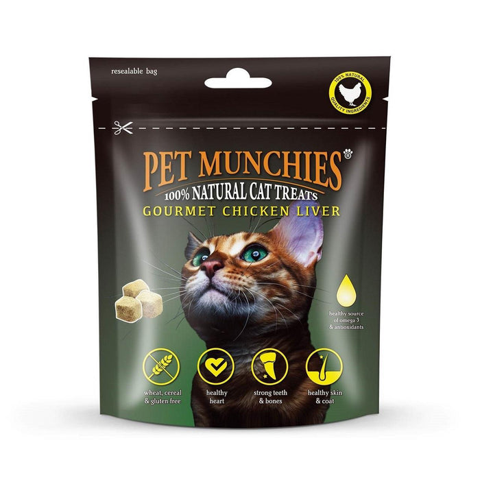 Pet Munchies 100% Natural Cat Treats Gourmet Chicken Liver 10g