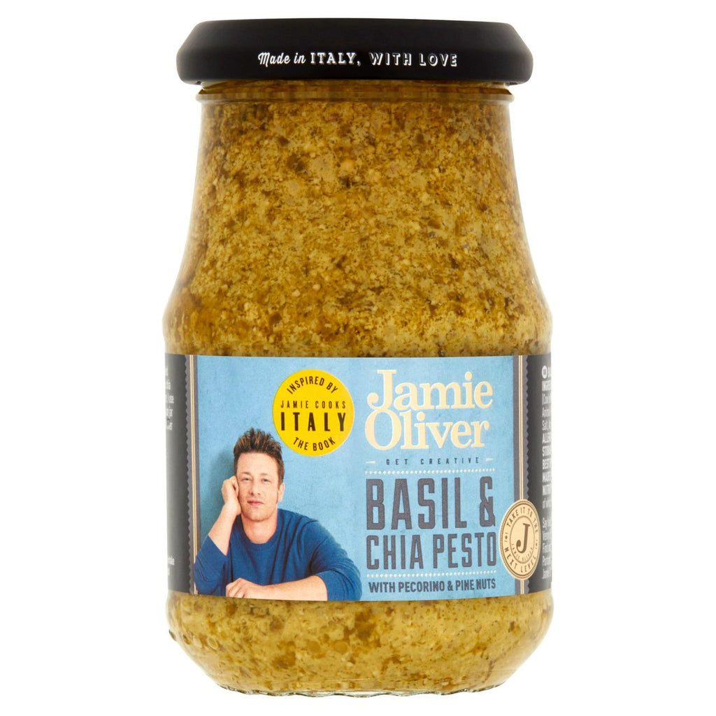 Jamie Oliver Basil Chia Pesto 190g British Online British