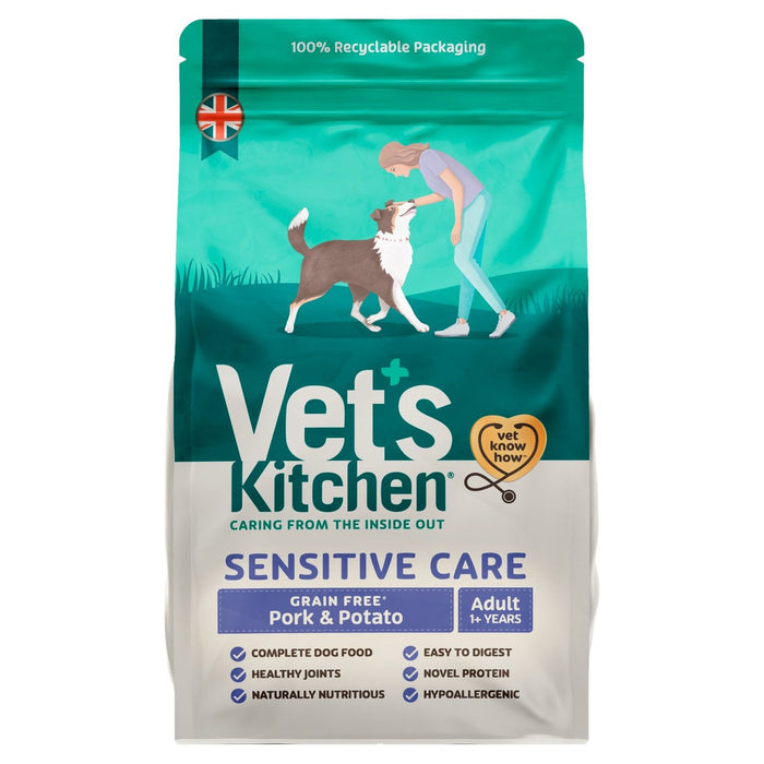 Vet's Kitchen Sensitive Care Grain Free Adult Dry Dog Food Pork & Potato 2.2kg