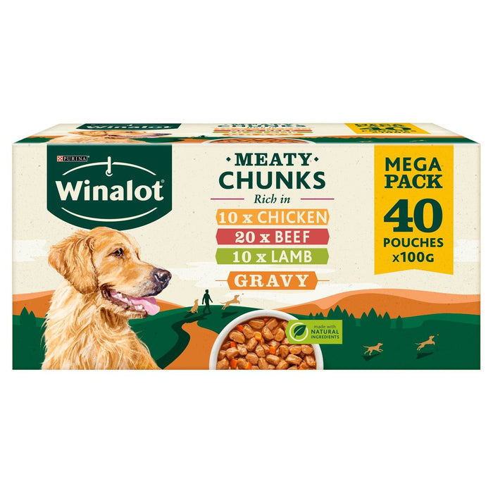 Winalot Dog Food Pouches Mixed in Gravy 40 x 100g