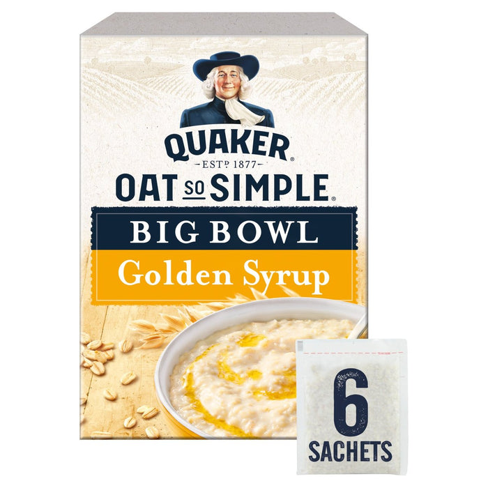 Quaker Oat So Simple Big Bowl Golden Syrup 6 x 49.6g