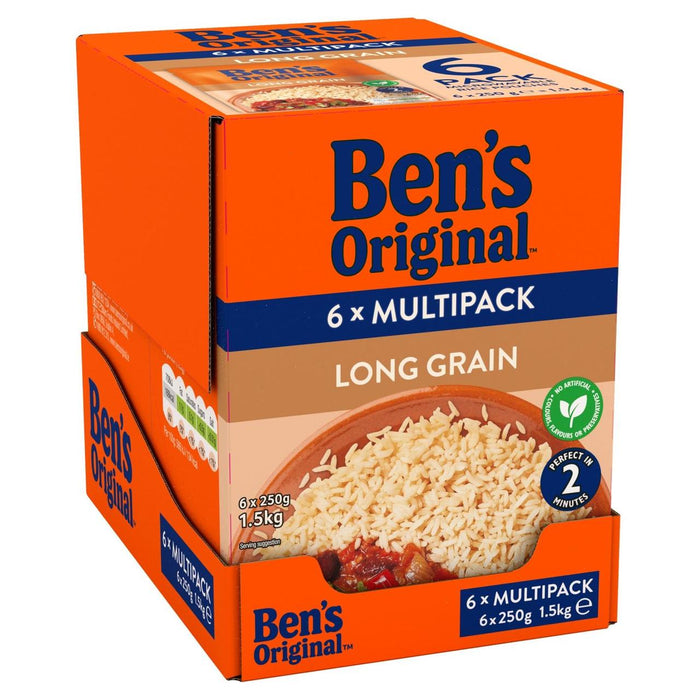 Bens Original Long Grain Microwave Rice 6 x 250g