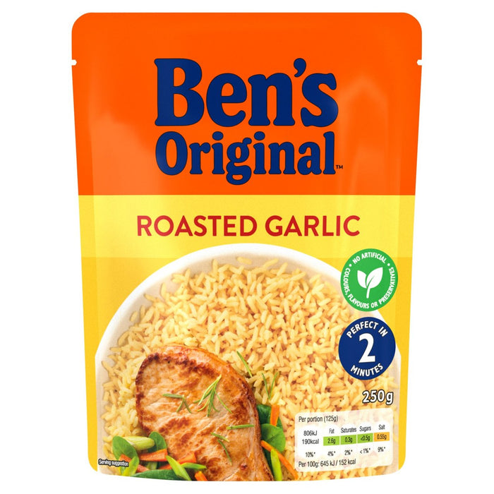 Bens Original Roasted Garlic Microwave Rice 250g