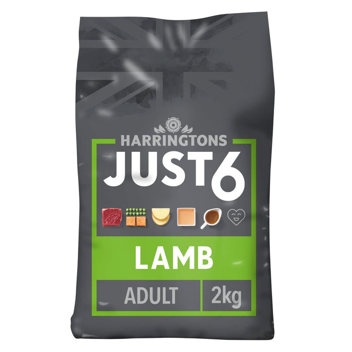 Harringtons Just 6 Lamb & Pea Dry Dog Food 2kg