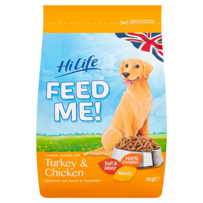 HiLife Feed Me! Turkey & Chicken Dry Dog Food 2kg