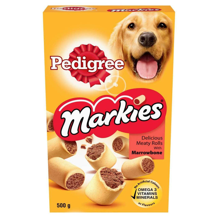 Pedigree Markies Adult Dog Biscuits Treats with Marrowbone 500g