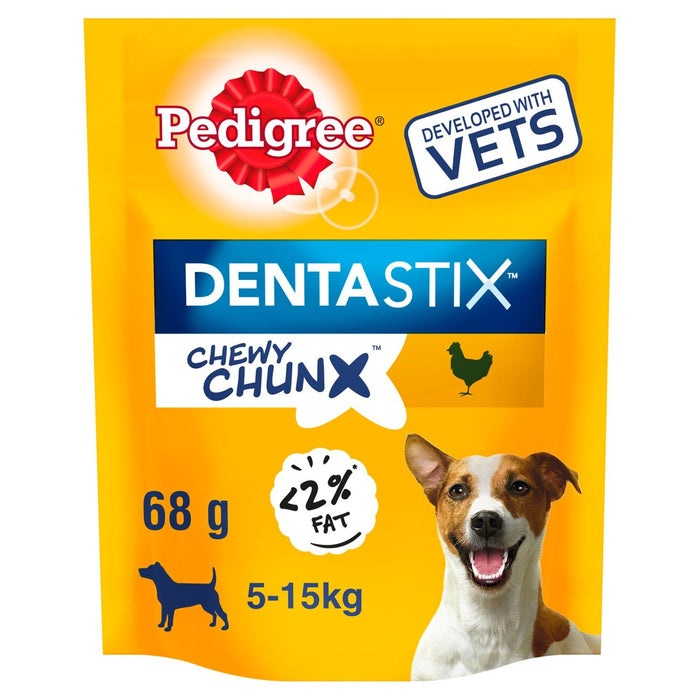 Pedigree Dentastix Chewy Chunx Mini Adult Dog Treat Chicken Flavour 68g