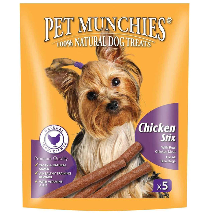Pet Munchies 100% Natural Chicken Stix Dog Treats 50g