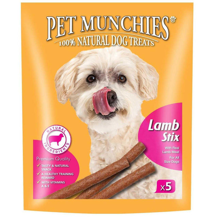 Pet Munchies 100% Natural Lamb Stix Dog Treats 50g