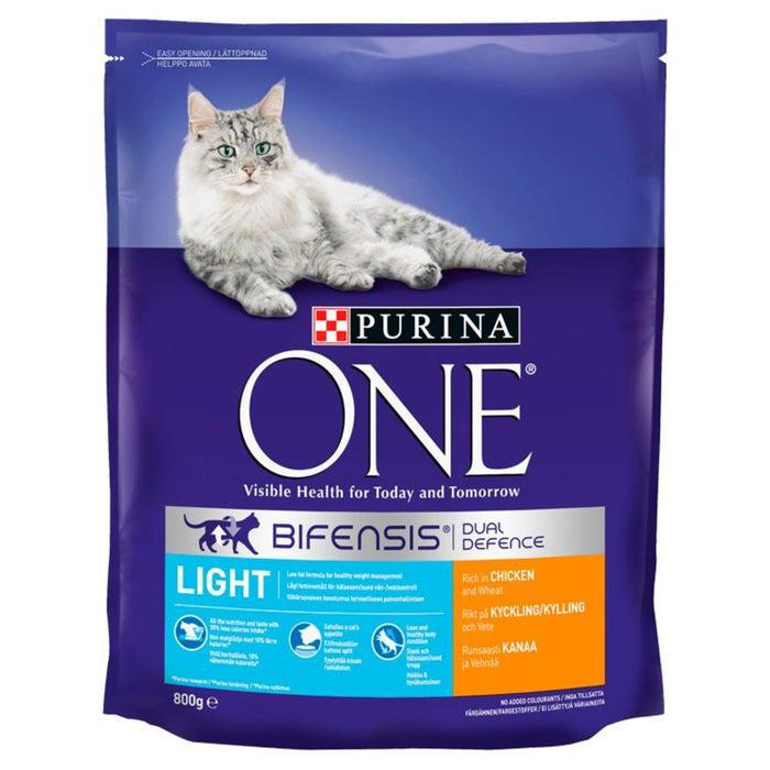 Purina ONE Light Dry Cat Food Chicken and Wheat 800g