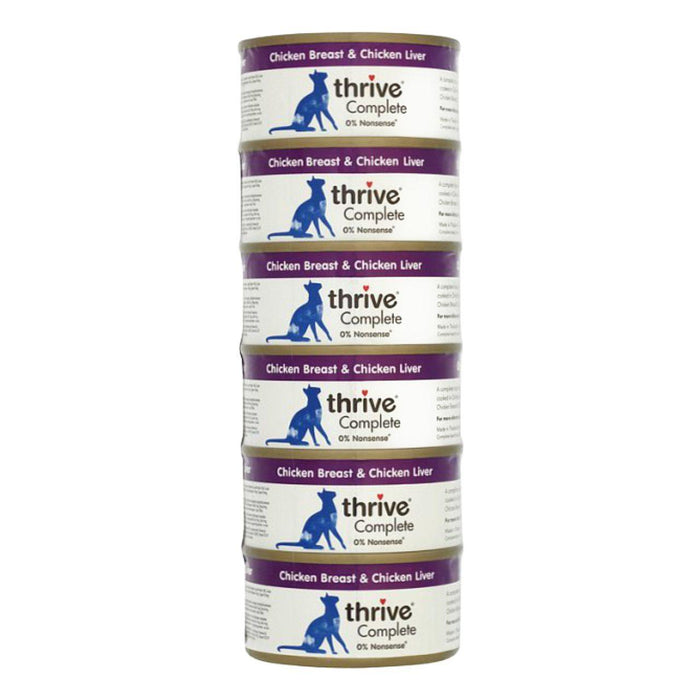 Thrive Complete Cat Food Chicken Breast & Chicken Liver 6 x 75g
