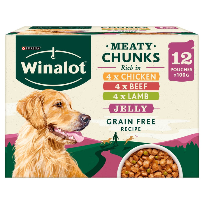 Winalot Dog Food Pouches Mixed in Jelly 12 x 100g