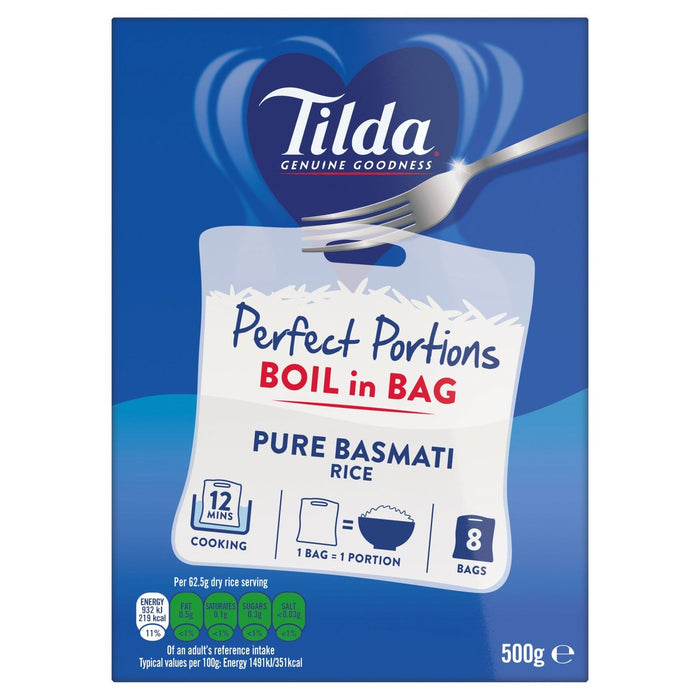 Tilda Boil in the Bag Pure Basmati Rice 8 x 62.5g