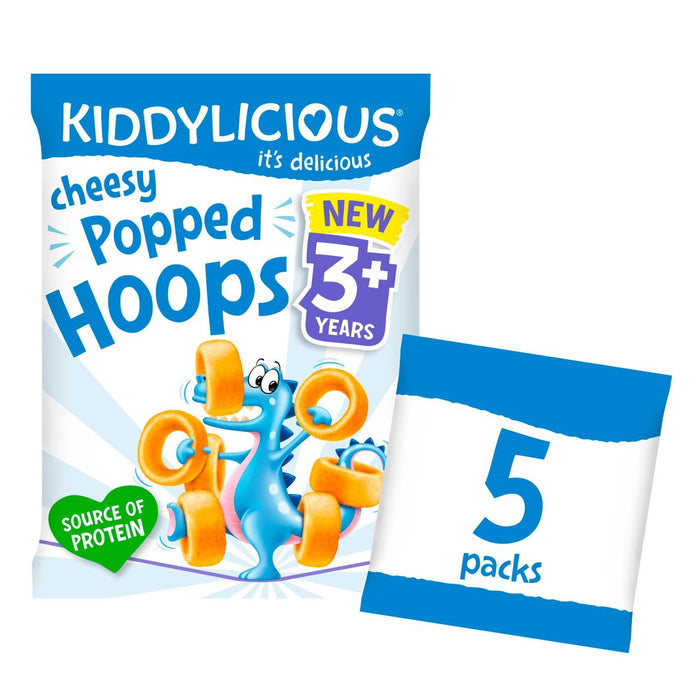 Kiddylicious Cheesy Popped Hoops 3 Yrs+ Multipack 5 x 10g
