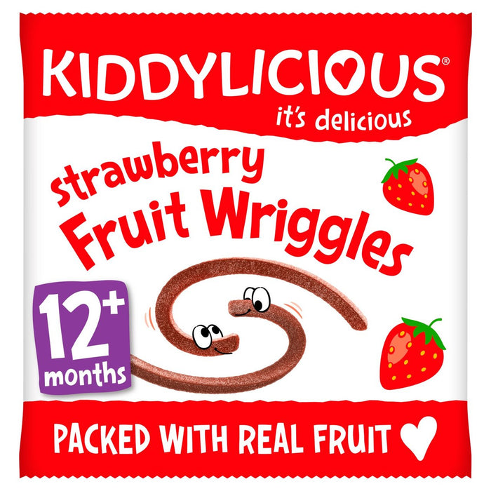 Kiddylicious Fruit Wriggles Strawberry Infant Snack 12months+ 12g