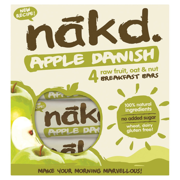 Nakd Apple Danish Fruit Nut & Oat Bars 4 x 30g