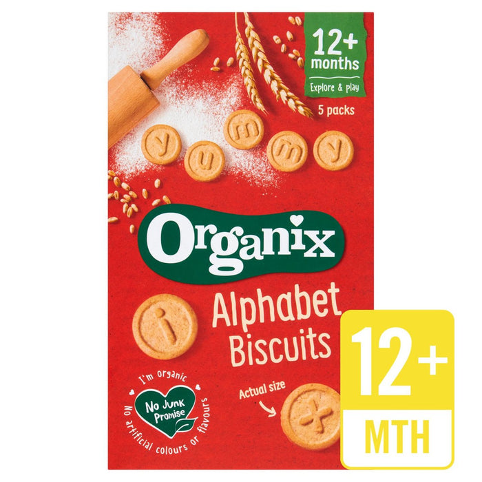 Organix Alphabet Organic Biscuits 12 mths+ Multipack 5 x 25g