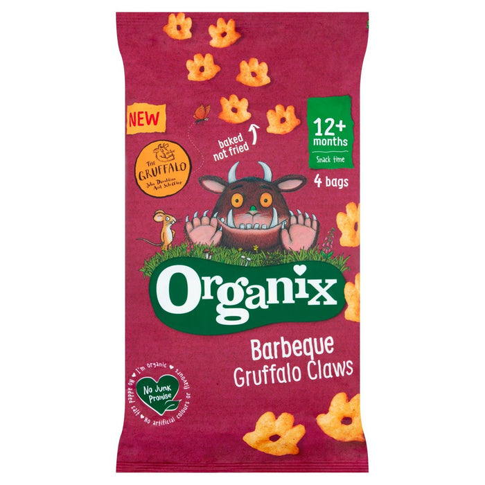 Organix Barbeque Organic Gruffalo Claws 12 mths+ Multipack 4 x 15g