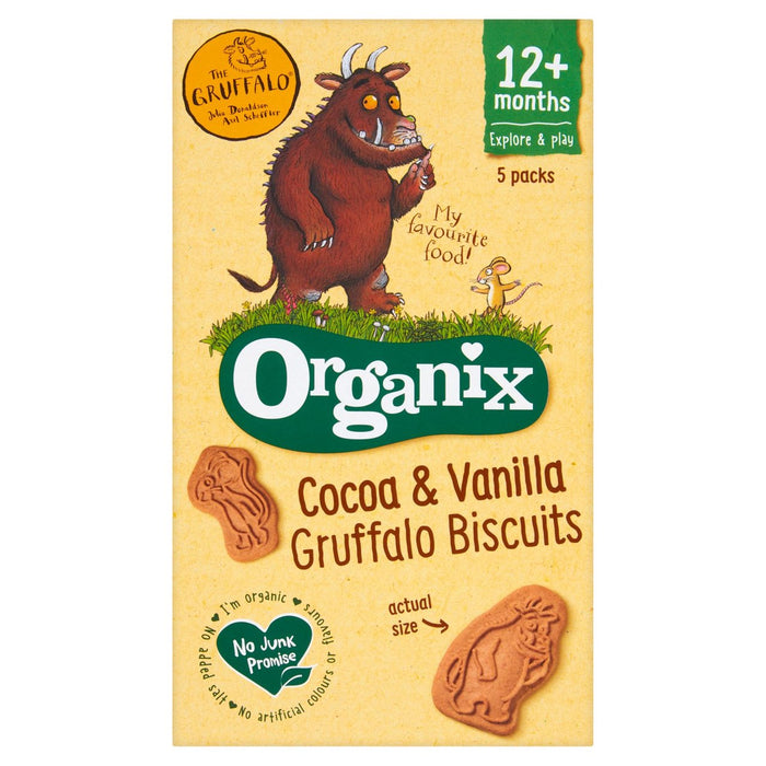 Organix Cocoa & Vanilla Organic Gruffalo Biscuits 12 mths+ Multipack 5 x 20g