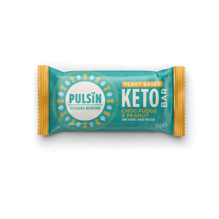 Pulsin Choc Fudge & Peanut Vegan Keto Bar 50g