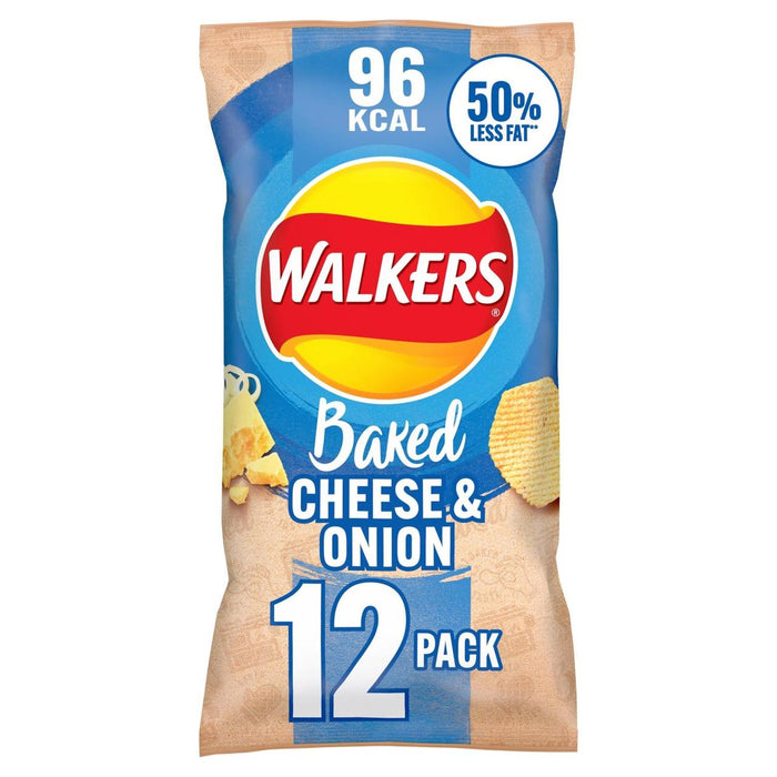 Walkers Baked Cheese & Onion Multipack Snacks 12 per pack