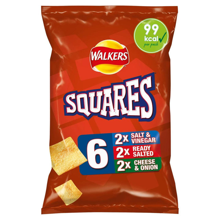 Walkers Squares Variety 6 per pack